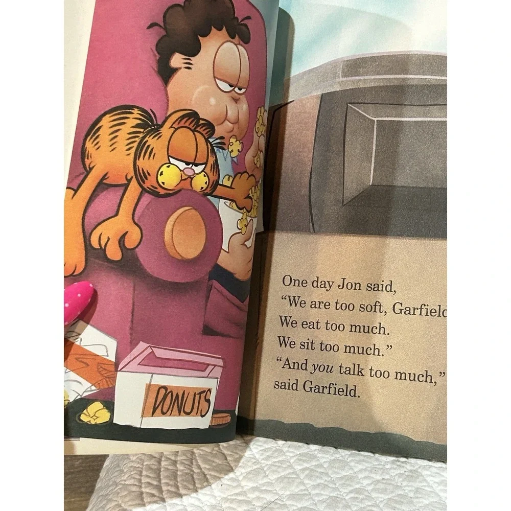 Garfield Cat At The Gym Jim Davis Paperback Book Western Publishing Golden PB